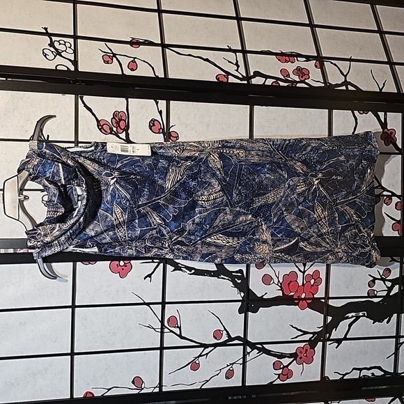 Lauren Ralph Lauren‎ Indigo Floral Sleeveless Dress - Picture 1 of 6